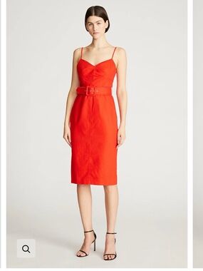 Halston Aryelle Dress in Linen Suiting Size 16